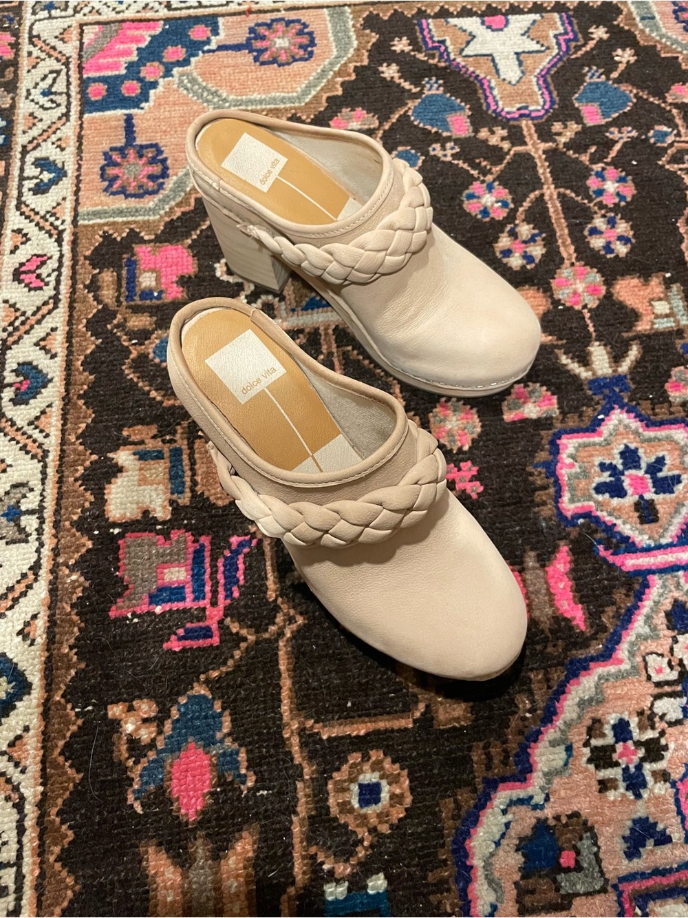 Dolce Vita Suede Braided Clog Mules Size 7.5 - Picture 6 of 8